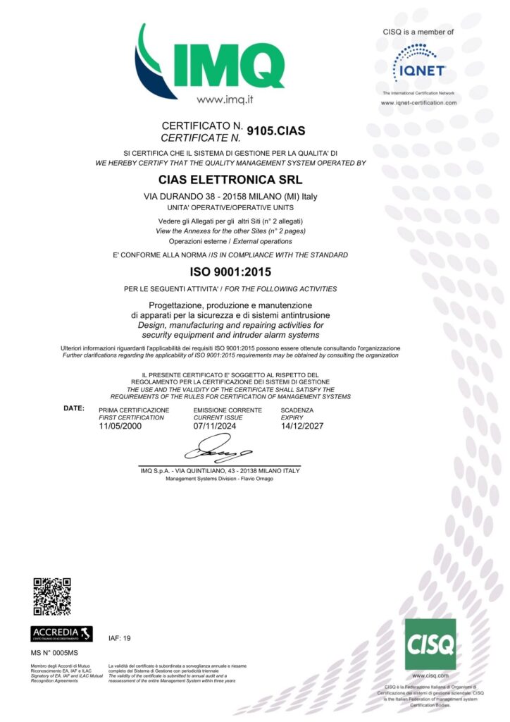 Certificato 9105.CIAS EN 1 1