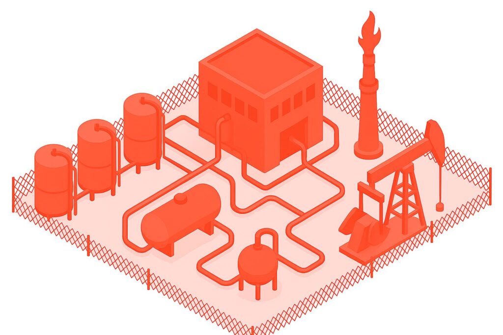 Oil gas illustrazione